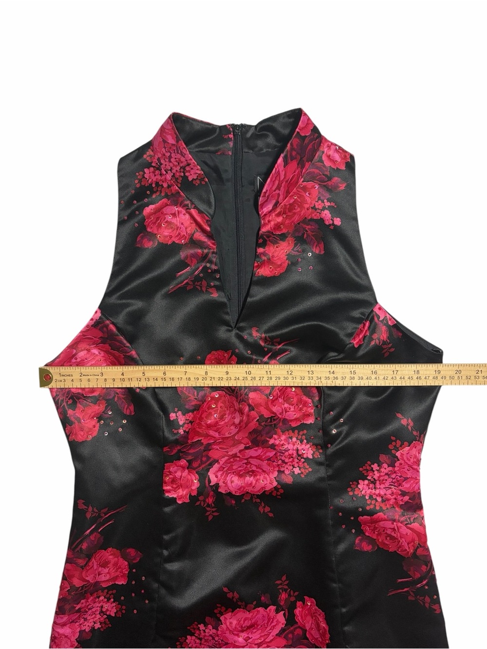 Vintage Y2K Niki by Niki Livas Black and Pink Satin Gown Size 16 runs small - Picture 5 of 9